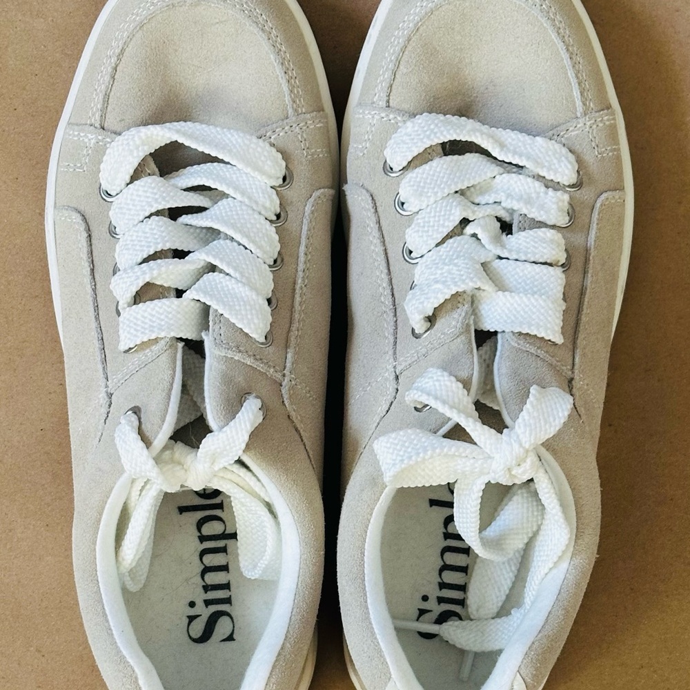 Simple Cream and White Sneakers